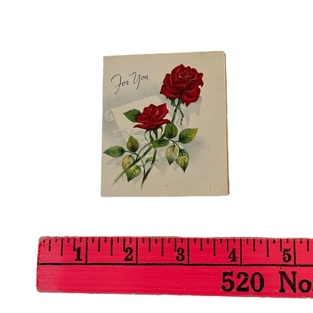 Vintage Unused Greeting Card A Gift For You For You Roses Thinking of You